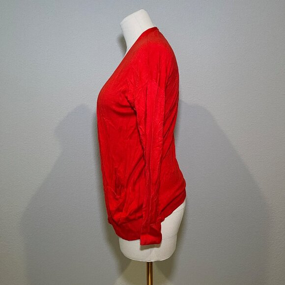 Halogen bright red cardigan, size small - Picture 3 of 7